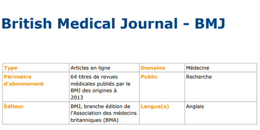 Guide du British médical journal