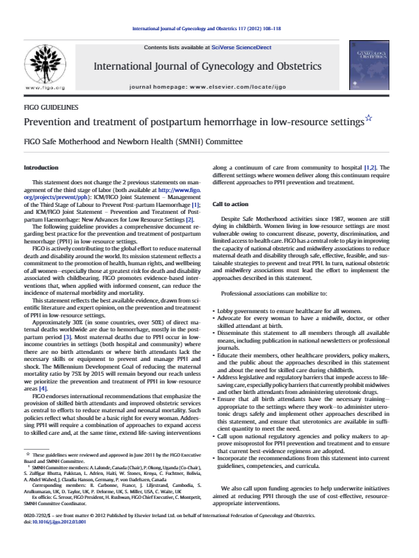 FIGO Guidelines_Prevention and Treatment of PPH_English_compressed