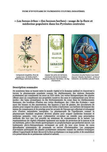 Les Bonnes Herbes - Usage de la Flore et Médecine Populaire dans Les Pyrénées Centrales. - Anonyme_compressed