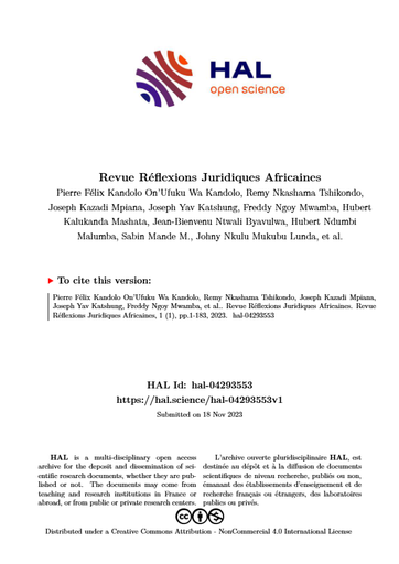Revue Réflexions juridiques Africaines Vol. 1 N° 1 (4)_compressed