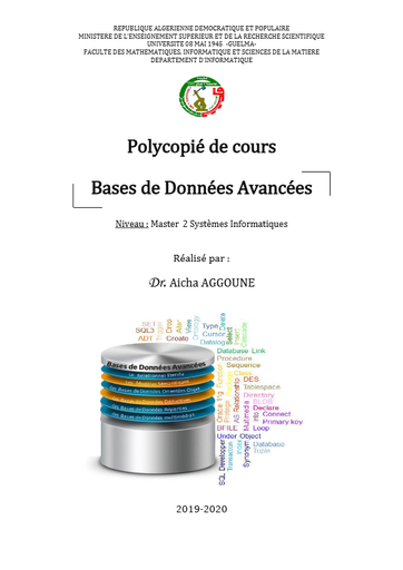 Bases de Données Avancées - Université Côte d'Azur