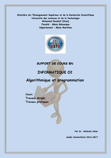 Algorithmique et Programmation - Nateche Tahar
